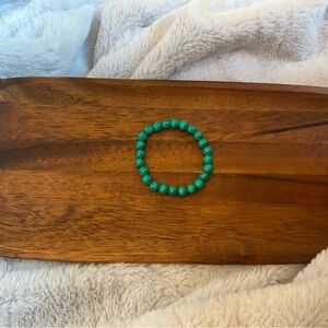 Turquoise Cracked Stone Beaded Bracelet